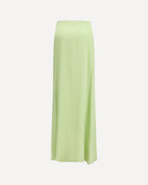 Classic long silk Skirt - GREEN | Base Blu