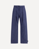 Shiny Taffeta Trousers - BLUE | Base Blu