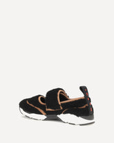 Mary Jane shearling Sneakers - BLACK | Base Blu