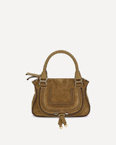 Small suede Shoulder Bag - BROWN | Base Blu