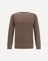 Cashmere Crew Neck Sweater - BROWN | Base Blu