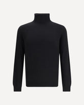 Regular fit turtleneck Sweater - BLACK | Base Blu