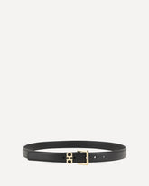 Gancini leather Belt - BLACK | Base Blu