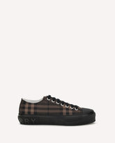 Jack Check nylon-blend Sneakers - BROWN | Base Blu