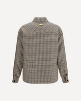 Quilted houndstooth wool Jacket - BROWN | Base Blu