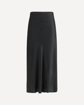 Satin Midi Skirt - BLACK | Base Blu