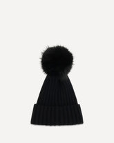 Wool Hat with pon pon - BLACK | Base Blu