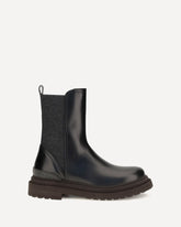 Leather Chelsea Ankle Boots - BLACK | Base Blu
