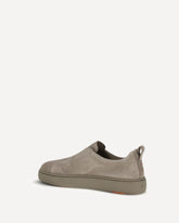 Sneakers slip-on in suede - BEIGE | Base Blu