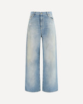 Embroidered logo denim Jeans - LIGHT BLUE | Base Blu