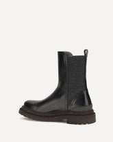 Leather Chelsea Ankle Boots - BLACK | Base Blu