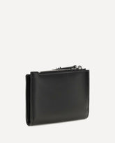 Slim Flap leather Card Holder - BLACK | Base Blu