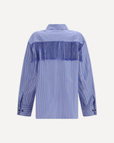 Miley Fringed Oversized Shirt - LIGHT BLUE | Base Blu
