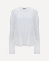 Cotton long sleeve Sweater - WHITE | Base Blu