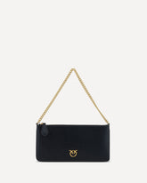 Leather Shoulder Bag - BLACK | Base Blu