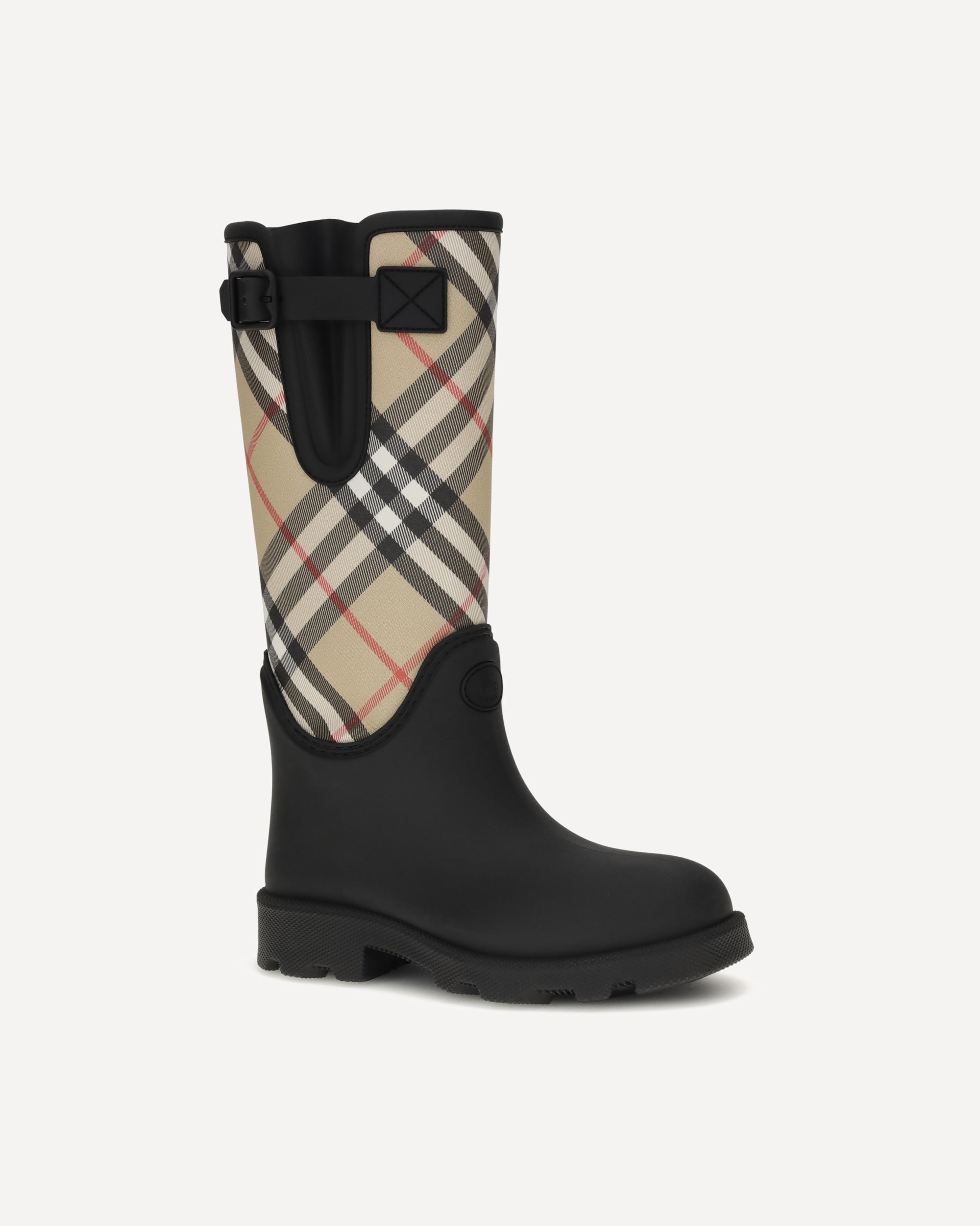 BURBERRY Marsh Stamp Rubber High Boots BLACK | Base Blu