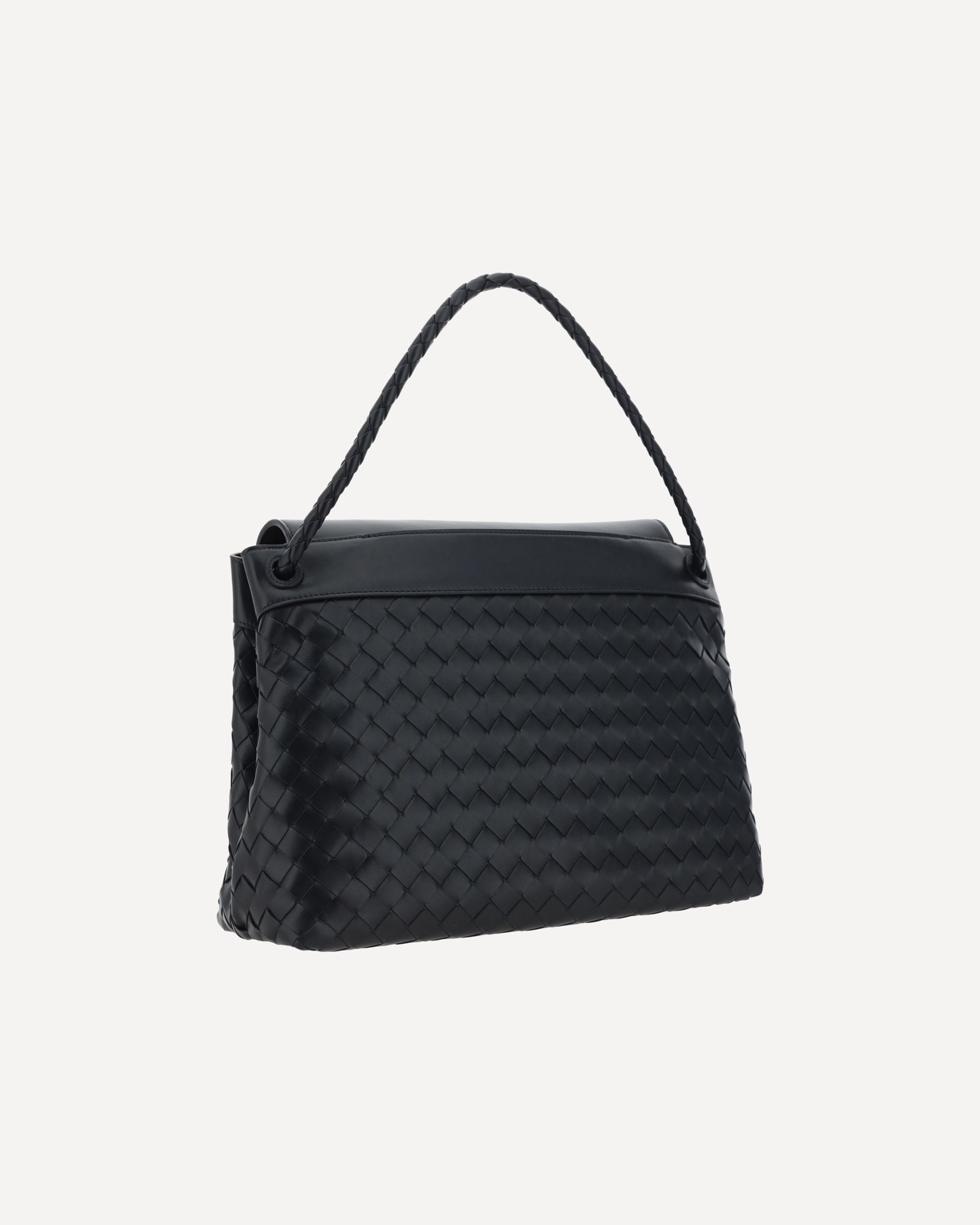 バッグ BOTTEGA VENETA hand bag black Bottega Veneta - Cargo Black Woven Leather Tote