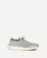Techno cotton knit Sneakers runners - GREY | Base Blu
