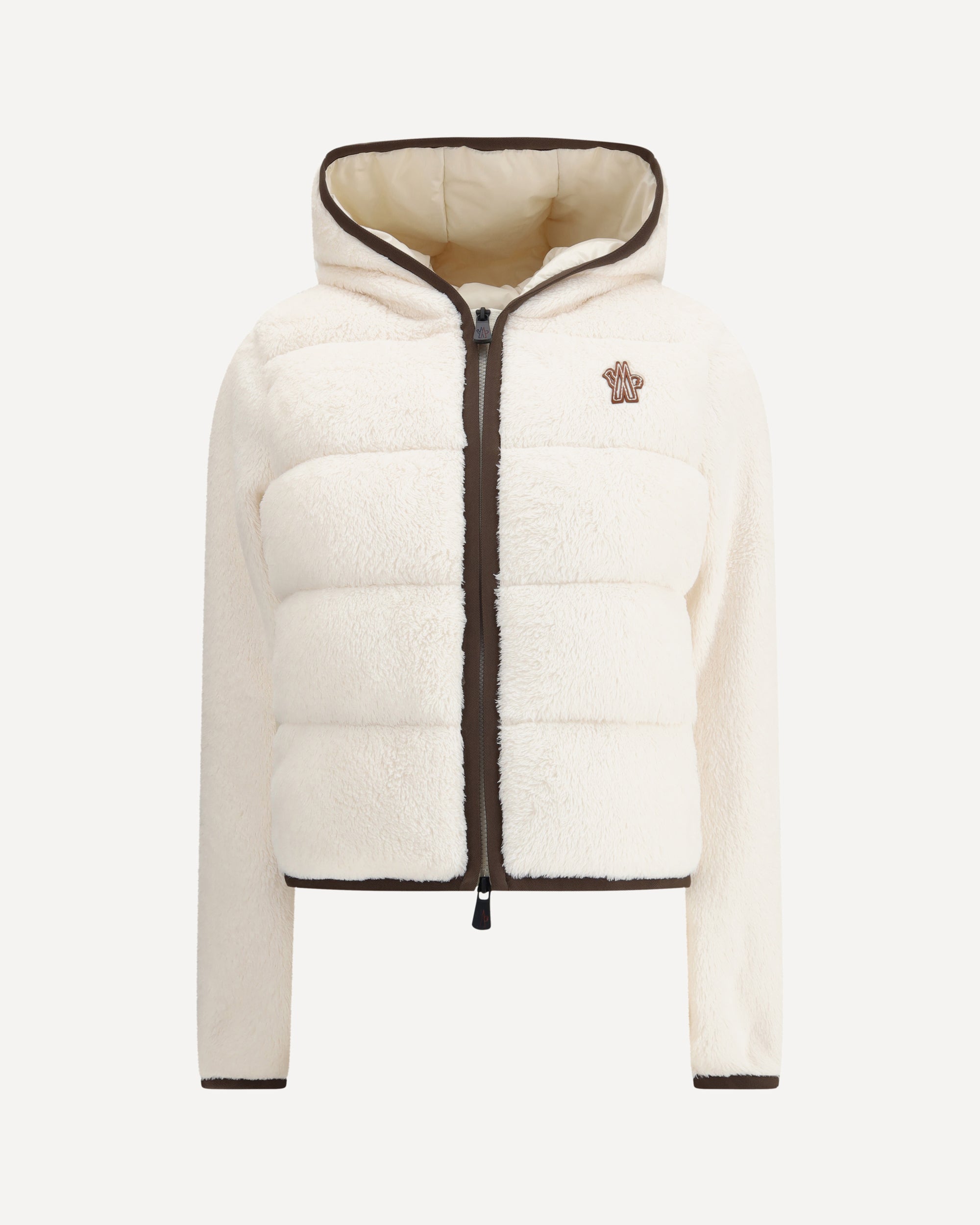 MONCLER GRENOBLE Padded Polartec® Zip-Up Hoodie WHITE | Base Blu