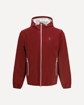 Waterproof Jacket with hood - BORDEAUX | Base Blu