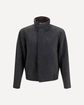 Wool Bomber Jacket - GREY | Base Blu