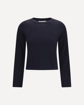 Long-sleeved crew-neck T-shirt n°451 Lisa - BLUE | Base Blu