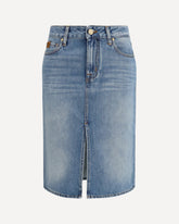 Denim midi Skirt - BLUE | Base Blu