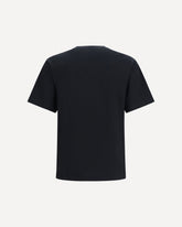 Check cotton T-shirt - BLACK | Base Blu