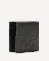 Bifold calf-leather Wallet - BLACK | Base Blu