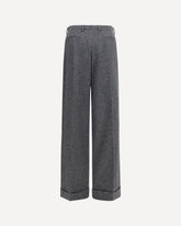 Tailored wool and silk-blend Pants - GREY | Base Blu