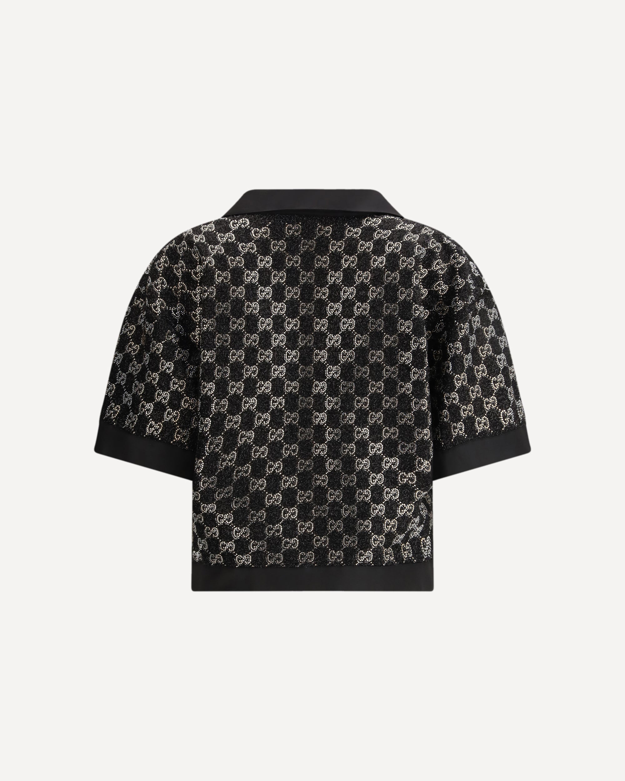 GUCCI Wool lamé tweed Top BLACK | Base Blu