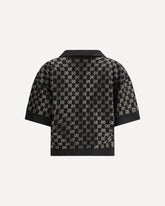 Wool lamé tweed Top - BLACK | Base Blu