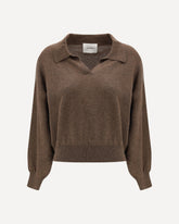 V-neck Sweater - BROWN | Base Blu