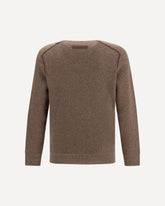 Cashmere Crew Neck Sweater - BROWN | Base Blu
