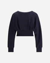 Felpa in Cotone con Dettaglio Corsetto  - BLU | Base Blu