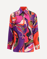 Silk Shirt with Abstract Print - MULTICOLOUR | Base Blu