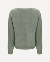 Lorynna Cashmere Crewneck Sweater - GREEN | Base Blu