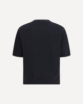 Cotton knitted T-shirt - BLACK | Base Blu