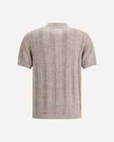 Knit Polo Shirt - BEIGE | Base Blu
