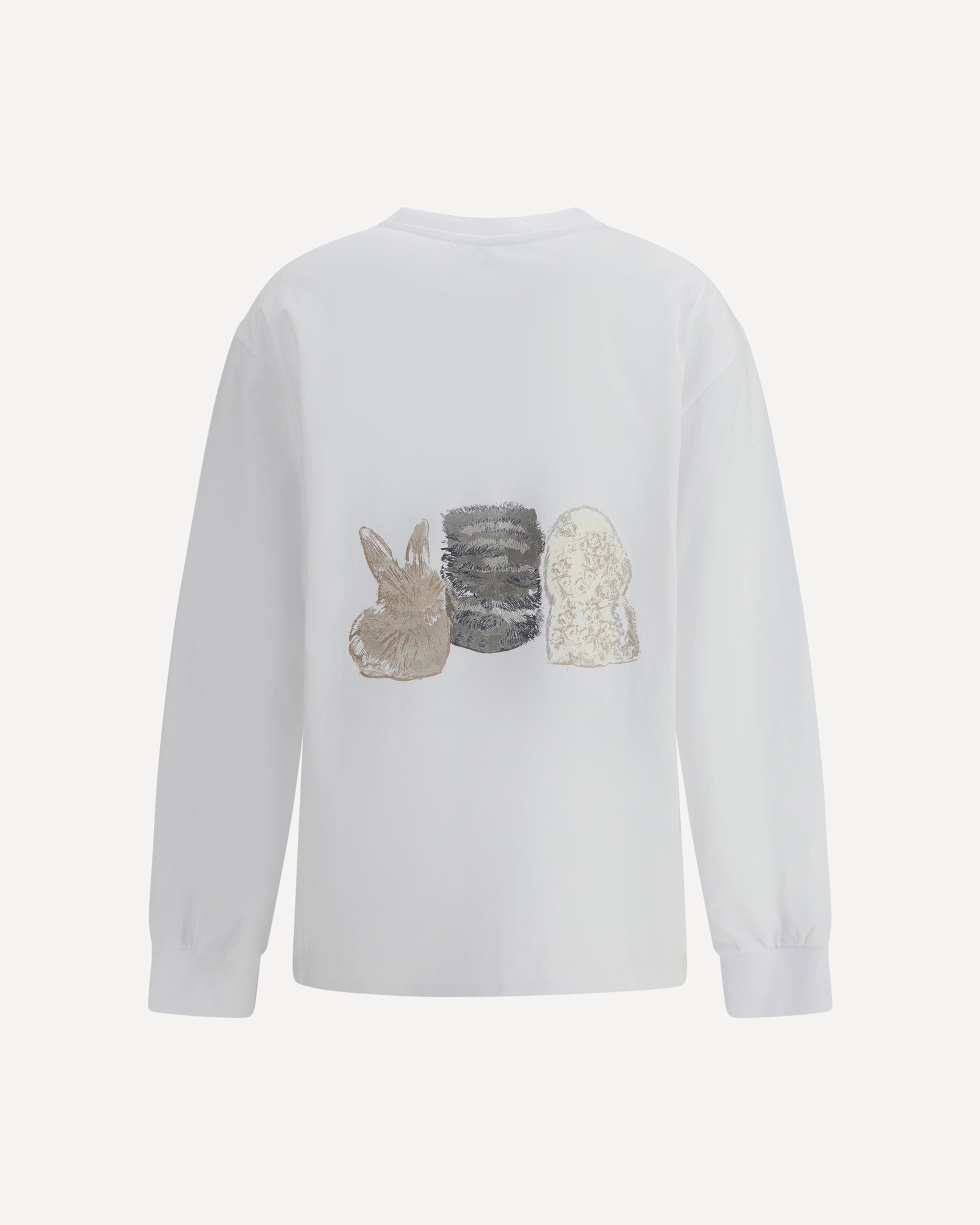 GANNI Have a Nice Day long-sleeved Top WHITE | Base Blu