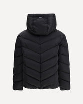 Hooded Down Jacket - BLACK | Base Blu