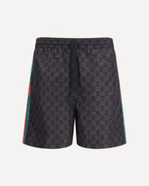 GG jacquard nylon swim Shorts - BLACK | Base Blu