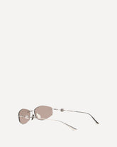 Geometric oval Sunglasses - SILVER | Base Blu