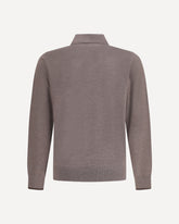 Maglione polo in lana  - GRIGIO | Base Blu