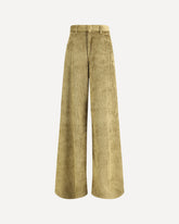 Corduroy wide leg Pants - GOLD | Base Blu