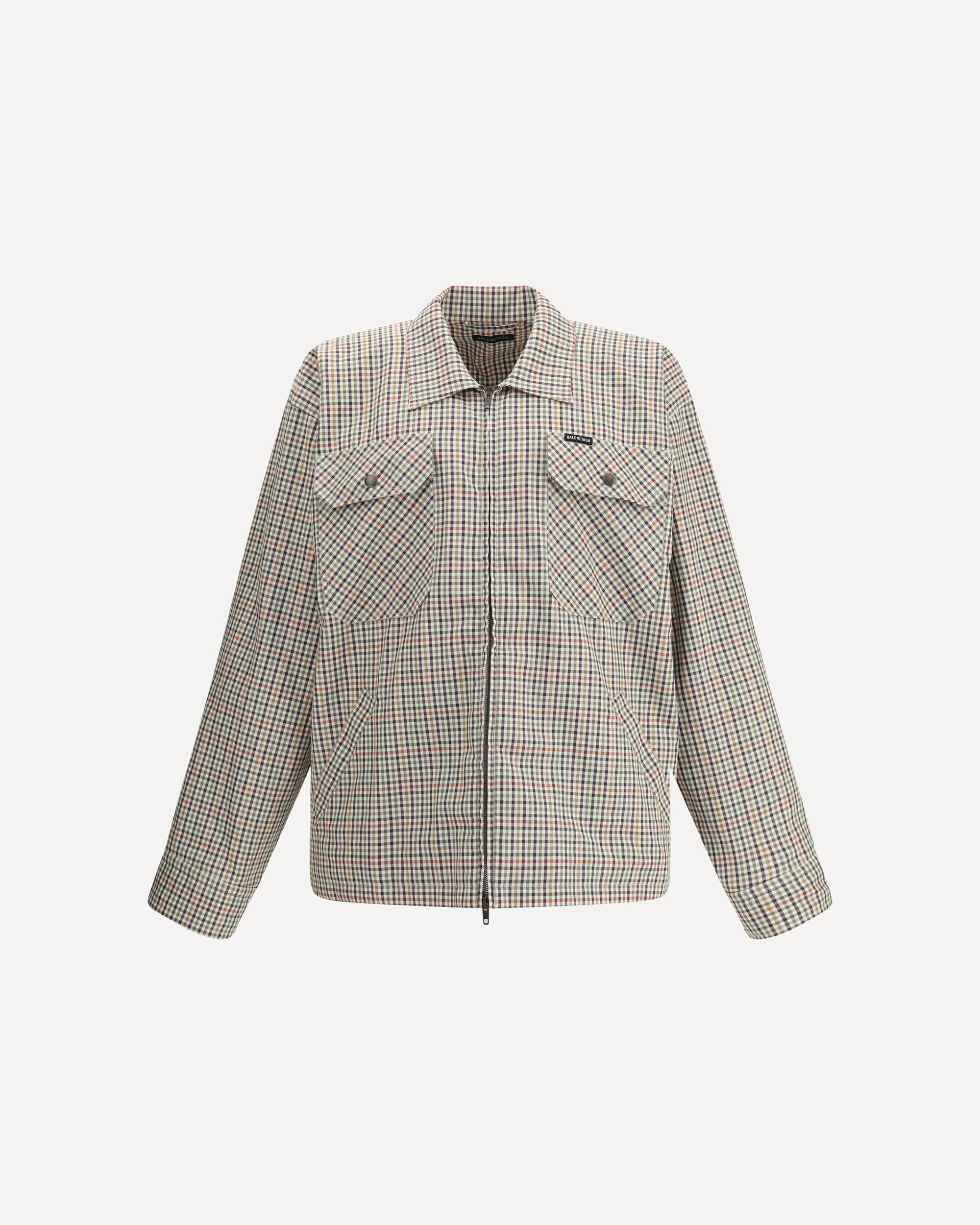 balenciaga シャツジャケット BALENCIAGA Zip Shirt MULTICOLOUR | Base Blu