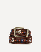 Beaded Belt with floral motif - MULTICOLOUR | Base Blu
