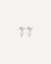 Orecchini di perle con doppio fiocco - ARGENTO | Base Blu
