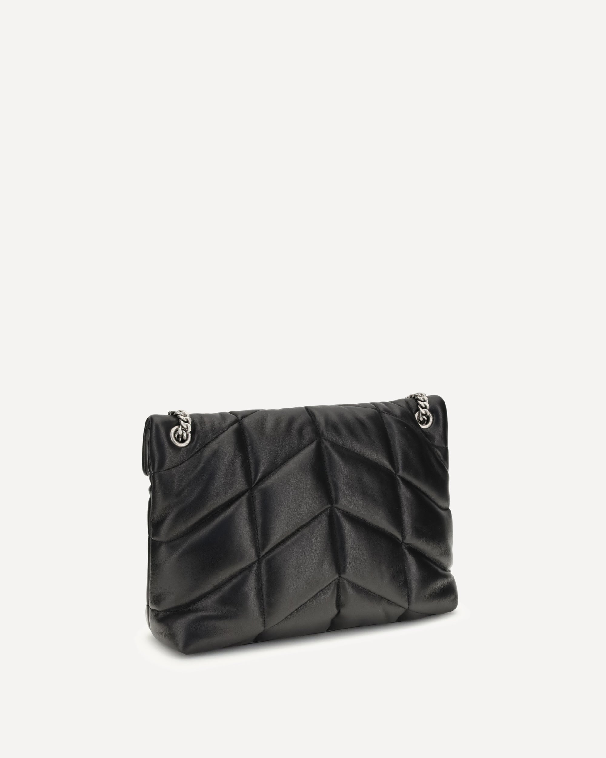 SAINT LAURENT Lou Lou medium Shoulder Bag BLACK | Base Blu