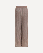 Tailored Pants in lamé viscose with sequins - BROWN | Base Blu